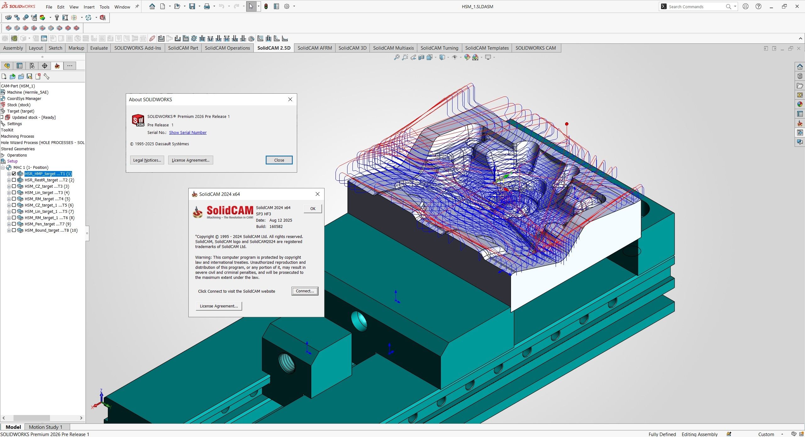 Working with SolidCAM 2024 SP3 HF3 for SolidWorks 2026