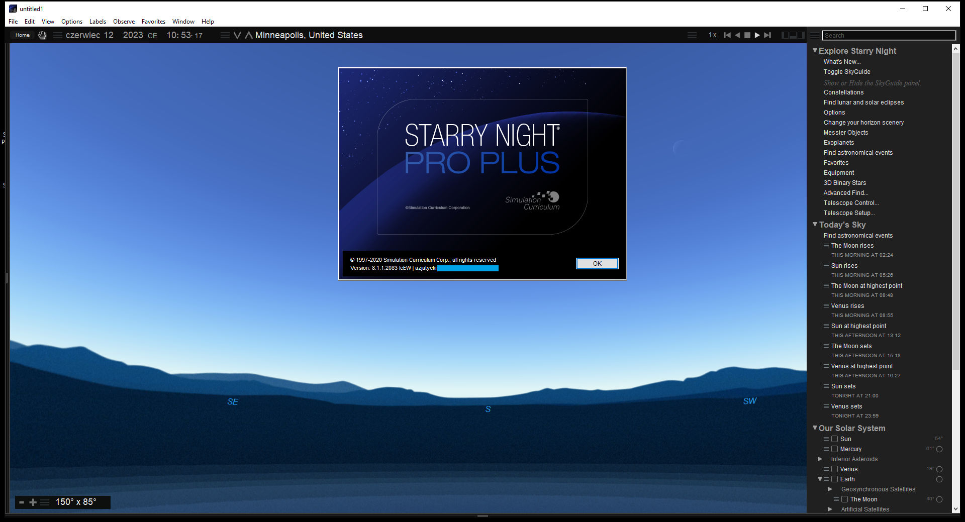 Working with Starry Night Pro Plus 8.1.1.2083 full Working with Starry Night Pro Plus 8.1.1.2083 full