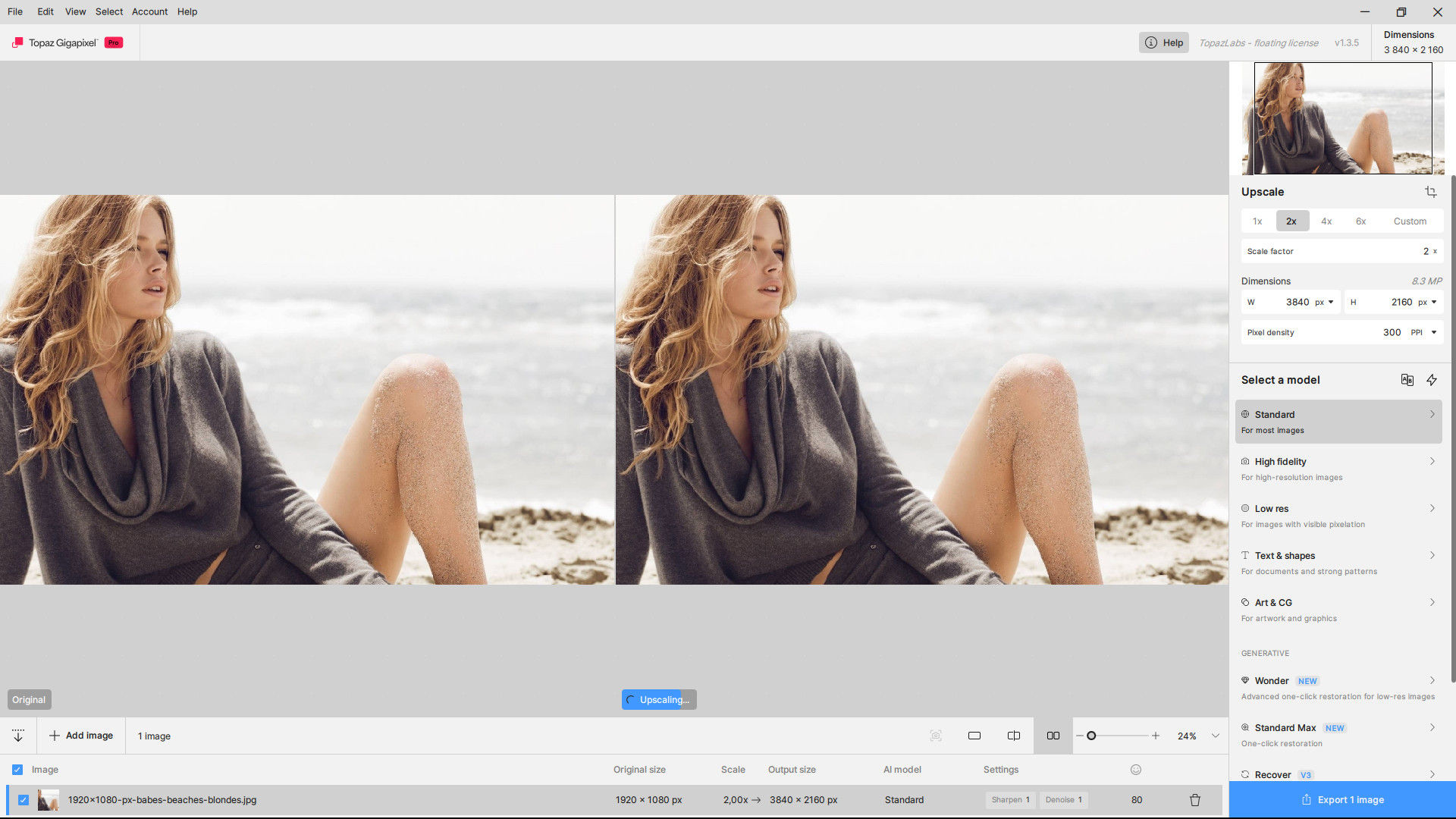 Working with Topaz Gigapixel Pro 1.3.5 full license