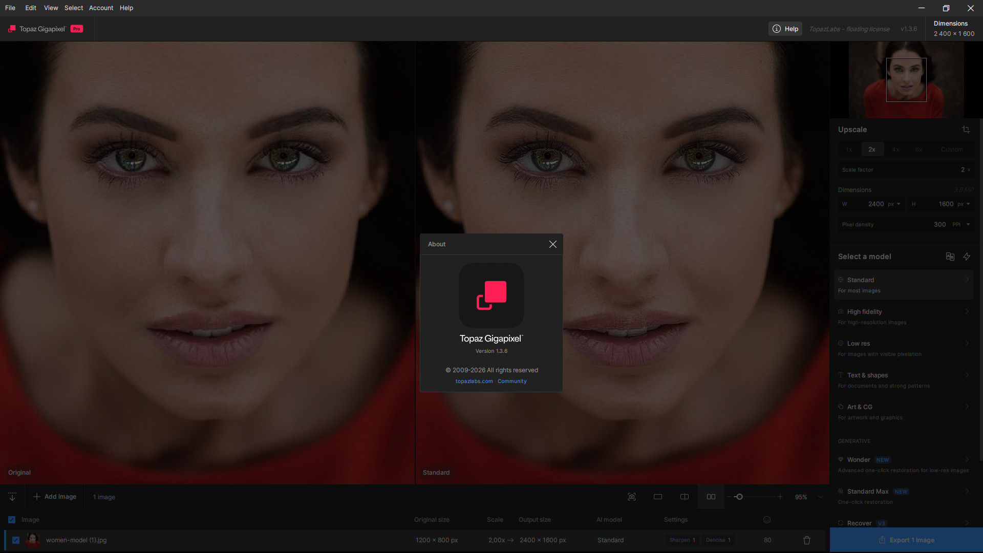 Working with Topaz Gigapixel Pro 1.3.6 full license forever