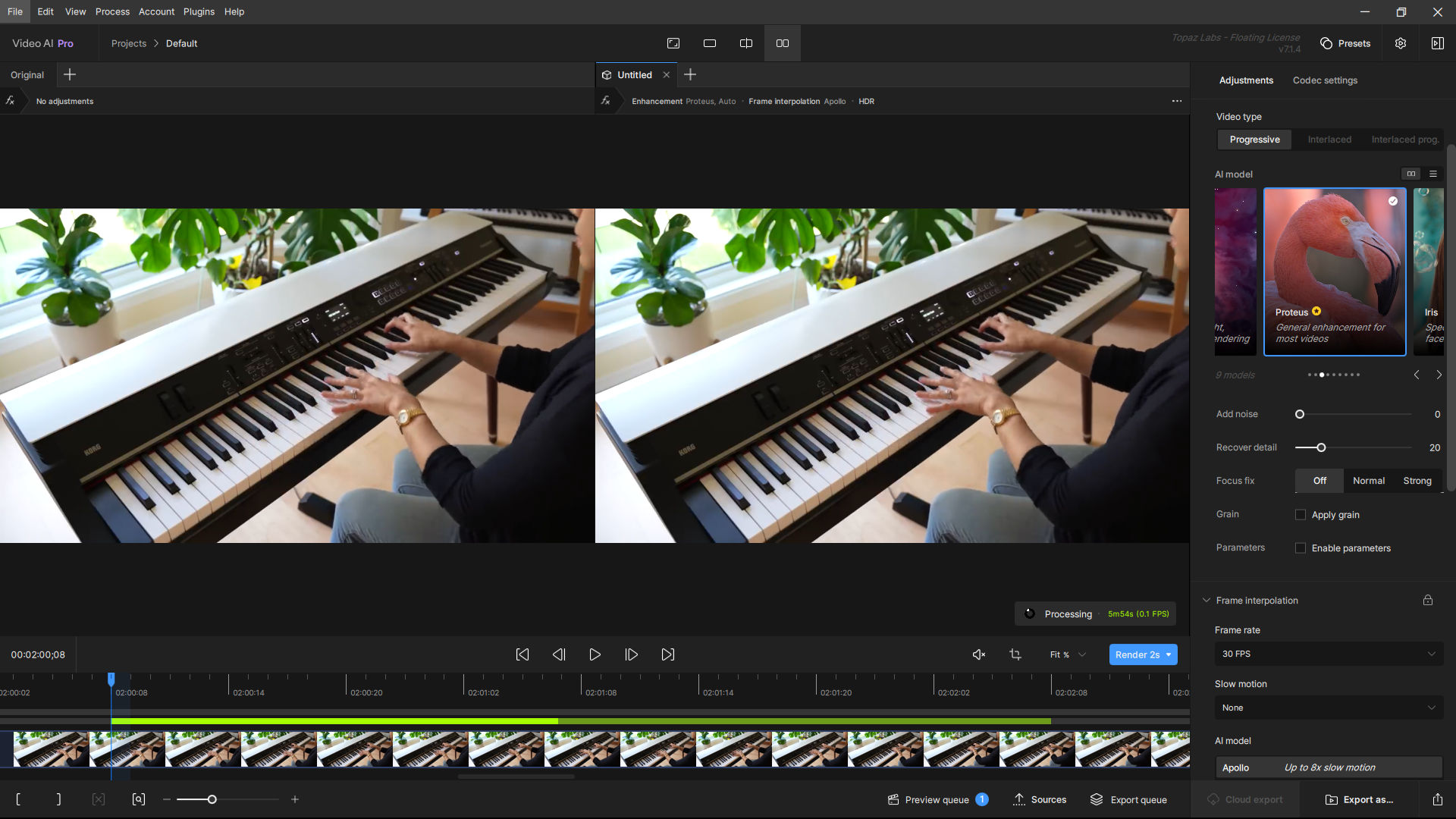 Working with Topaz Video AI Pro 7.1.4 full activated