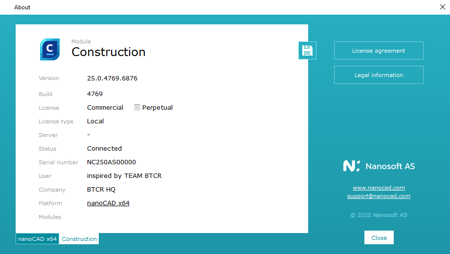 nanoCAD Construction 2025 v25.0.6956.4768 build 8013 x64 full license