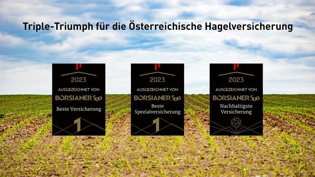 Auszeichnung zur „Besten Versicherung“, „Besten Spezialversicherung“ und „Nachhaltigsten Versicherung“ 2023 in Österreich 