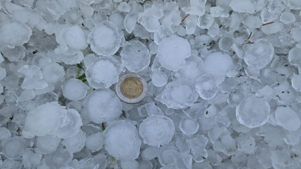 Hagel in Oberösterreich am 10.7.2024