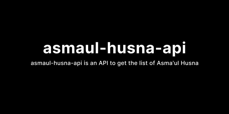 Asmaul Husna API
