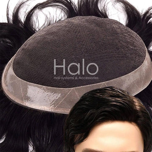 Swiss Lace with Folding Front Lace Hair System 1