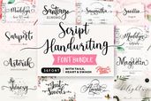 Script Handwriting Font Bundle Preview 1a