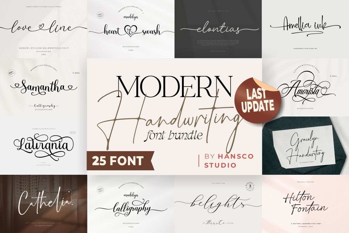 Modern Handwriting Font Bundle1