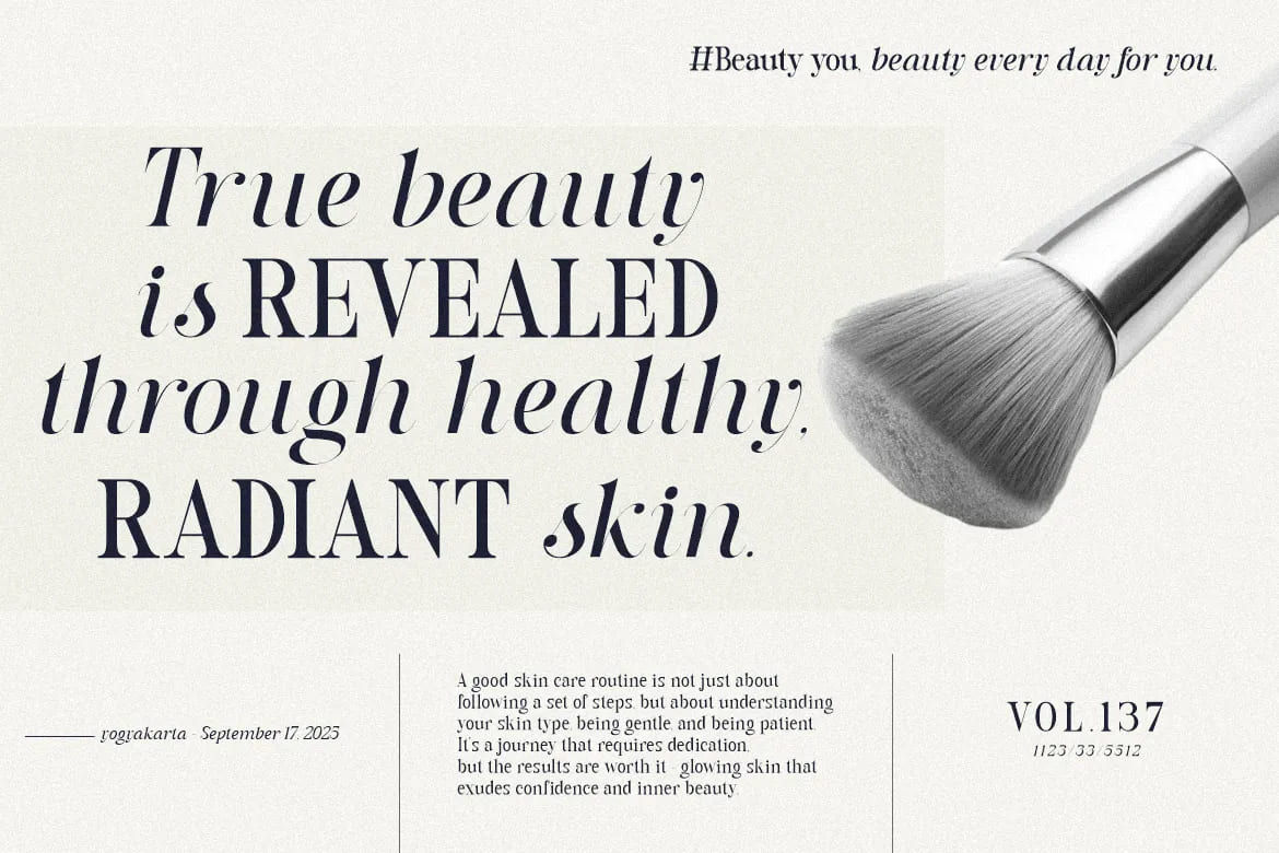 Elegant modern serif typography sample