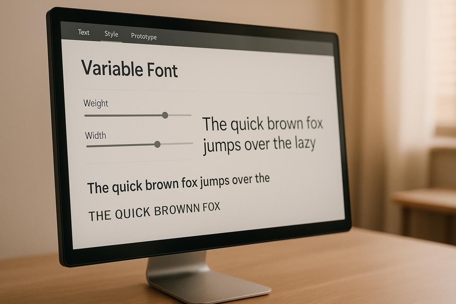 Variable responsive font weight transition