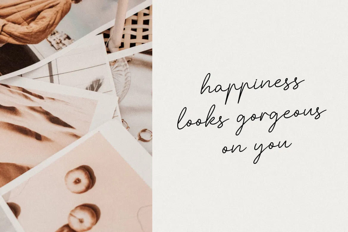 Warm handwritten custom lettering style