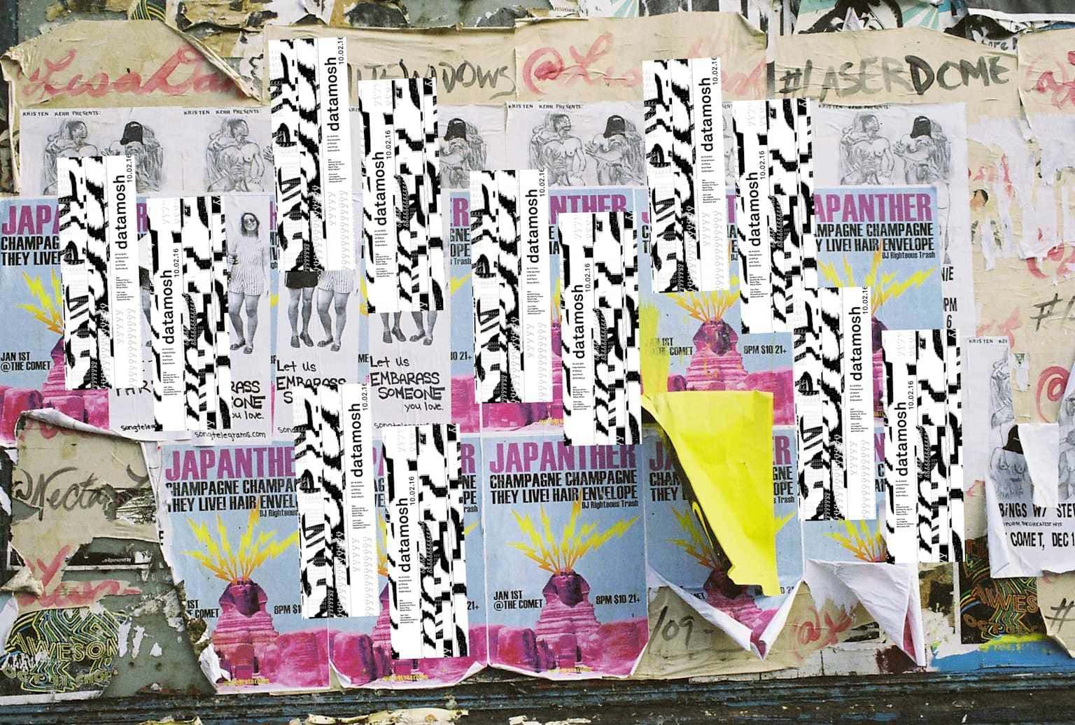 Glitchy-looking visuals