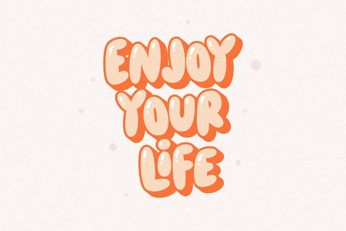 Playful rounded bubble font preview