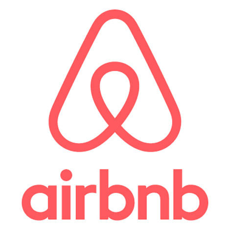 Airbnb logo using abstract design