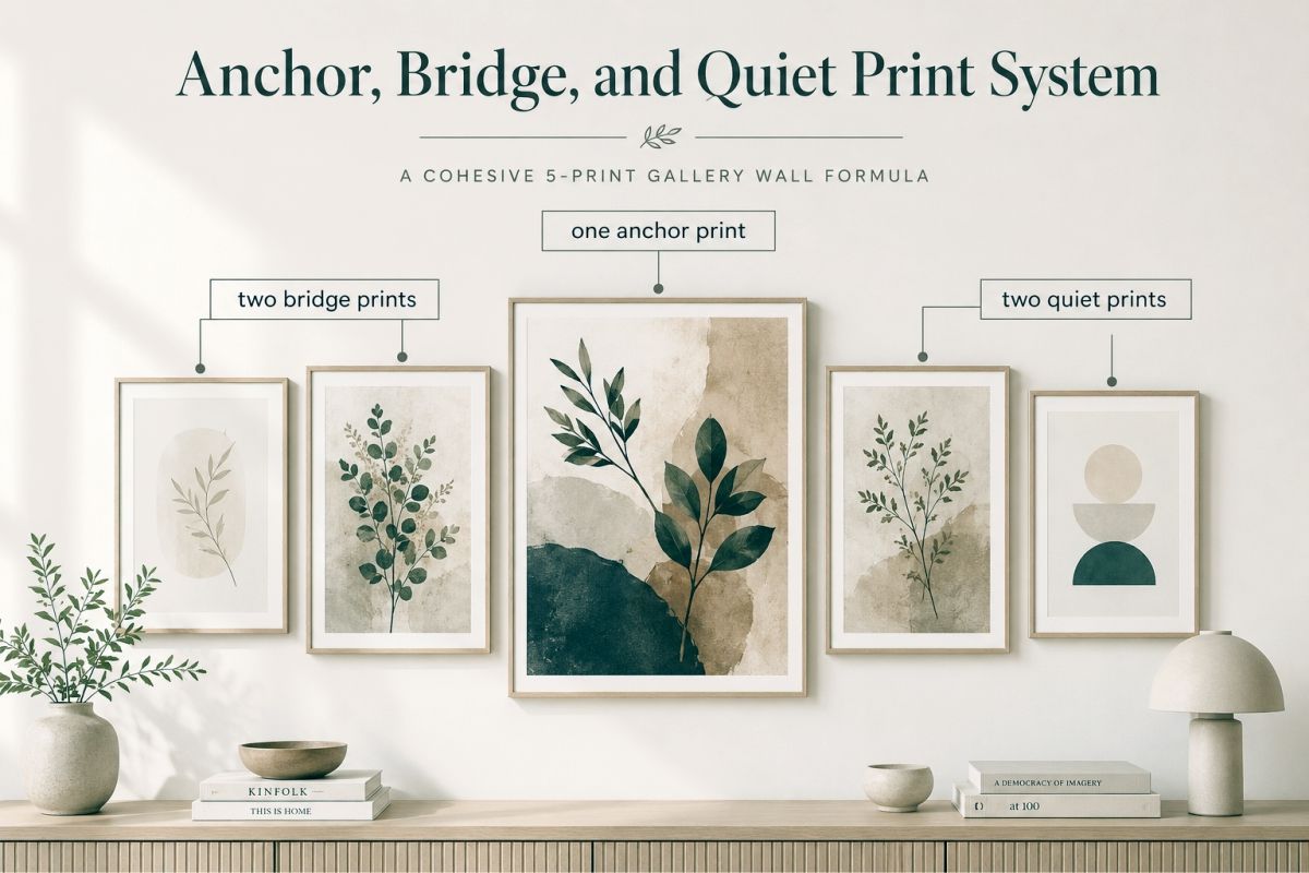 Canva Printable Wall Art Tutorial For Beginners And Digital Sellers Cohesive 5 Print Gallery Wall Design