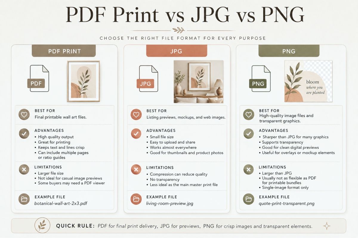 Canva Printable Wall Art Tutorial For Beginners And Digital Sellers File Format Comparison Guide