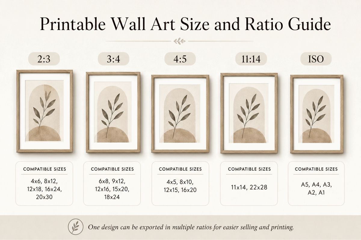 Canva Printable Wall Art Tutorial For Beginners And Digital Sellers Printable Wall Art Size Guide
