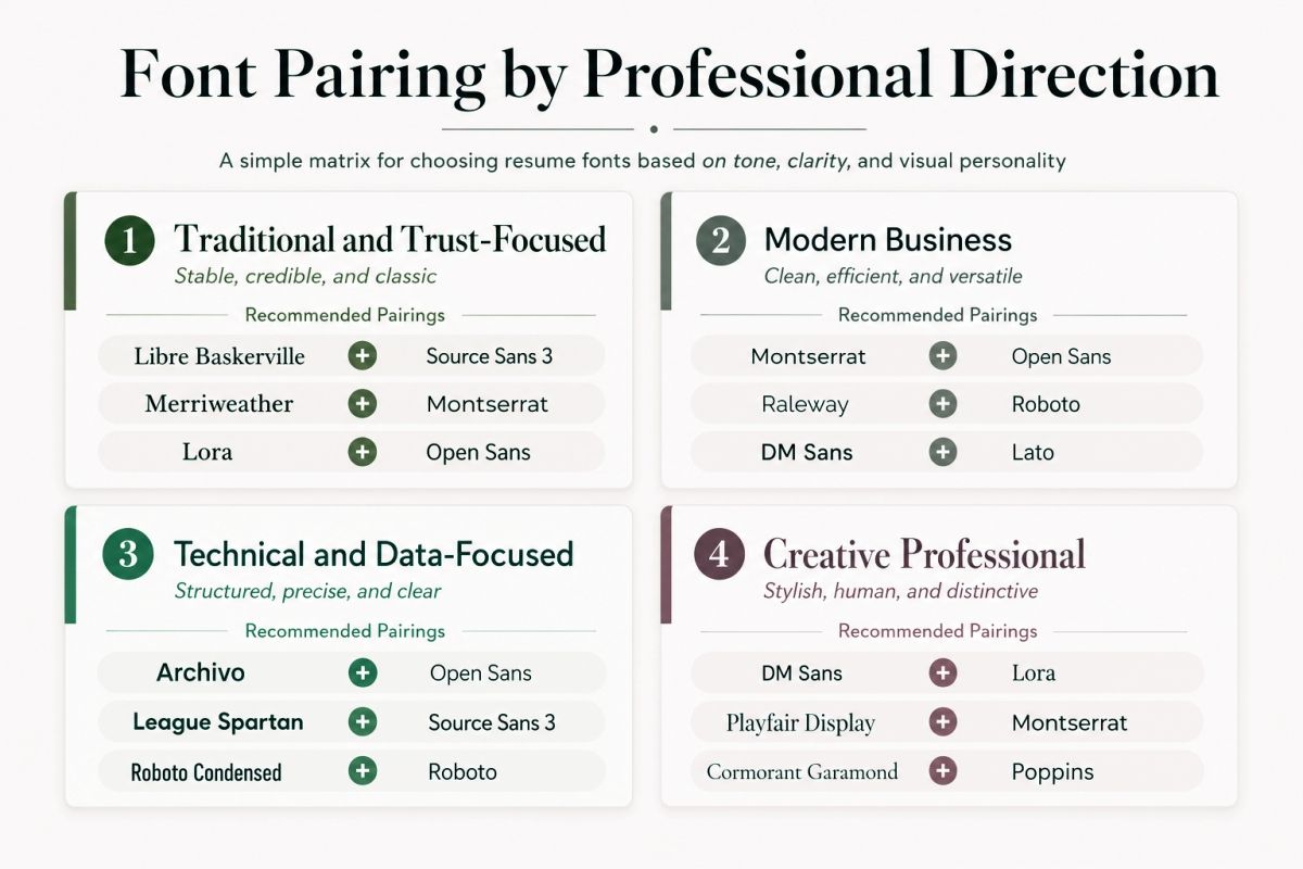 Canva Resume Font Pairing Ideas For Clean And Professional Cv Design Font Pairing Direction Guide 1