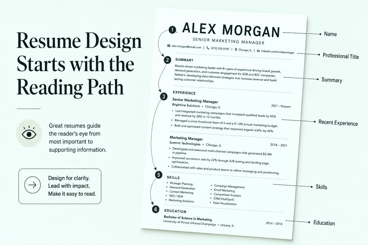 Canva Resume Template Design Tips For Clean And Professional Cvs Resume Design With Reading Path Guide