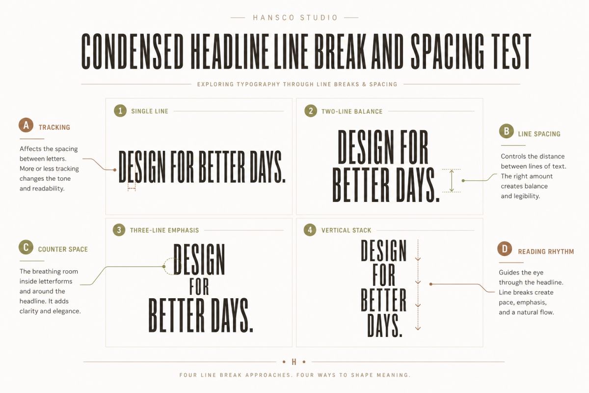 Condensed Fonts For Posters How To Create Strong Vertical Impact Typography Design Guide On Line Breaks
