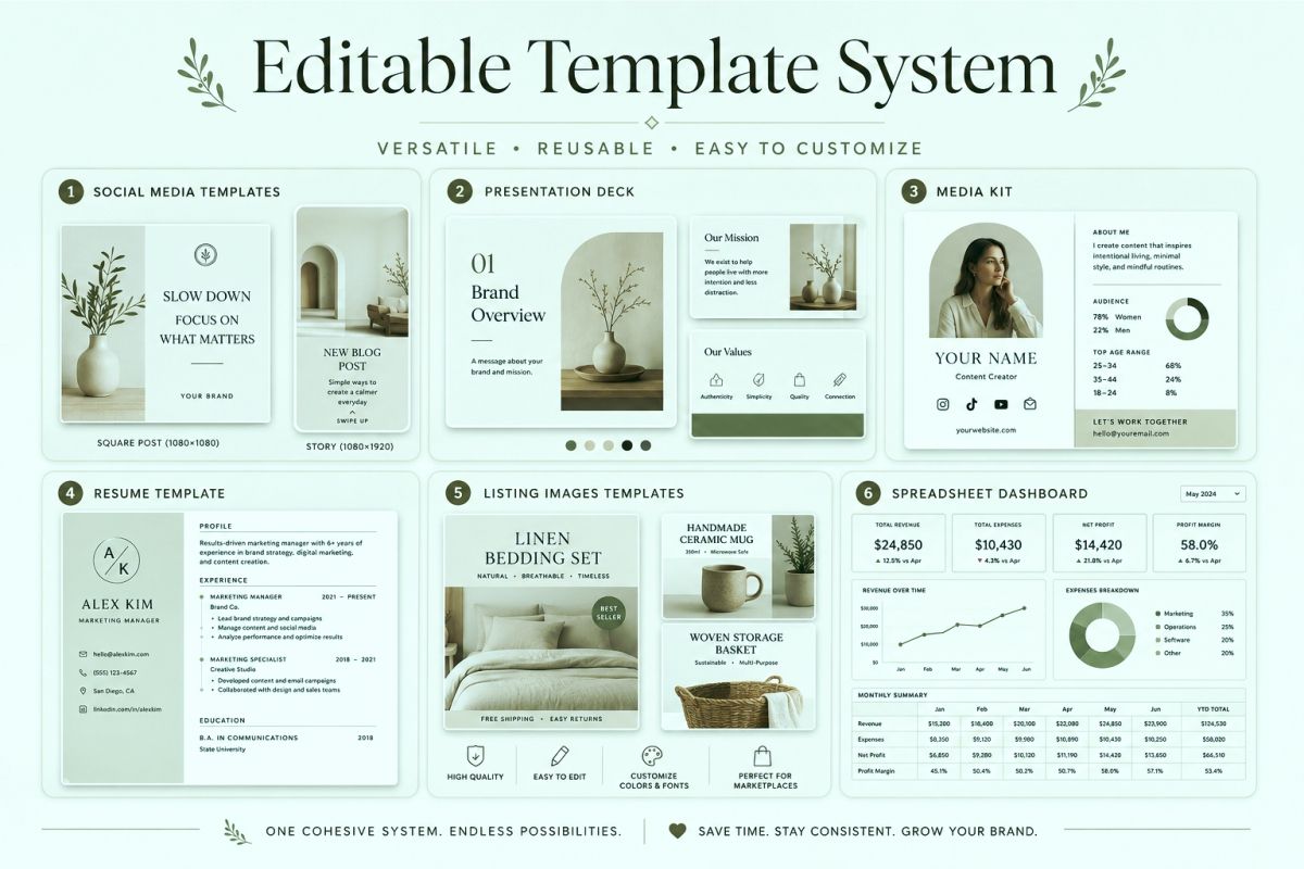 Digital Product Ideas To Sell Printables Fonts Templates And Design Assets Sleek And Versatile Design System Preview
