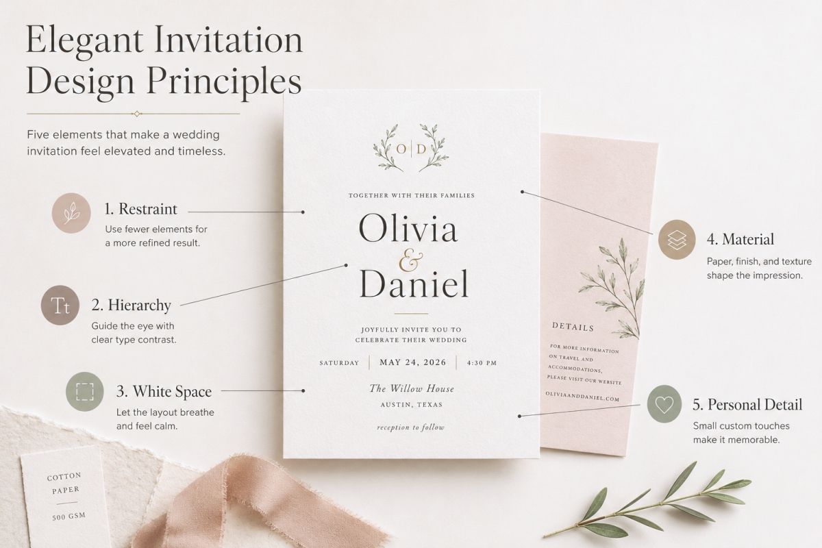 Elegant Wedding Invitation Design Ideas For Premium Printable Cards Elegant Invitation Design Principles