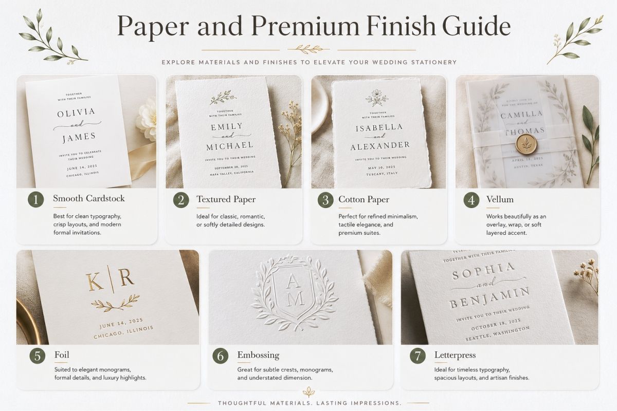 Elegant Wedding Invitation Design Ideas For Premium Printable Cards Paper And Premium Finish Guide 1