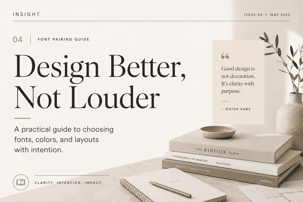 Discover practical font pairing ideas for clean, stylish, and professional designs. Learn how to combine serif, sans serif, script, display, and handwritten fonts with confidence.