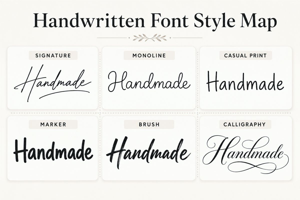 Handwritten Font Ideas Handwritten Font Style Guide