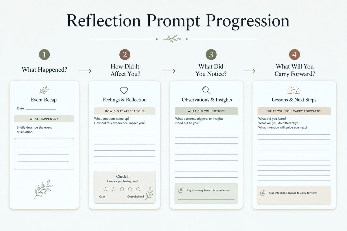 Journaling Printables For Reflection Creativity And Daily Clarity Preview3  Reflection Prompt Progression 1