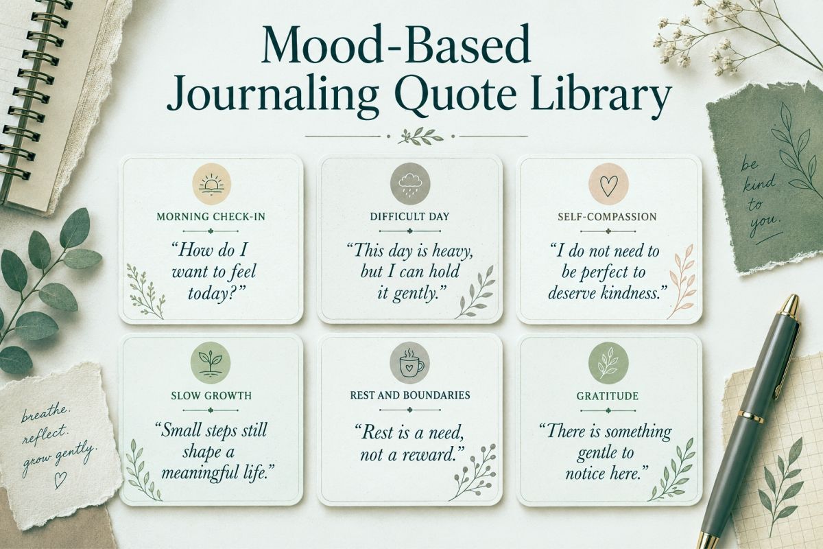 Journaling Quotes Printable Ideas For Reflection Pages And Self Care Layouts Mood Based Journaling Quote Library