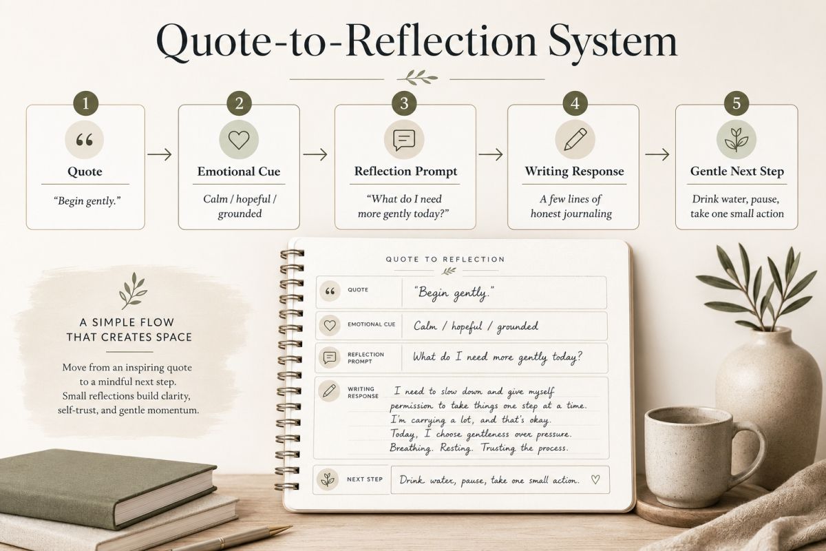 Journaling Quotes Printable Ideas For Reflection Pages And Self Care Layouts Quote To Reflection Flow System