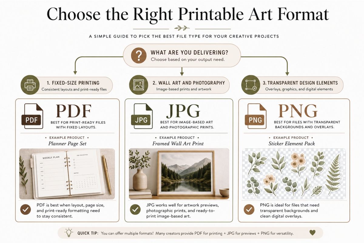 Printable Art File Formats Pdf Jpg Png And What Buyers Need Choose The Right Printable Format Guide