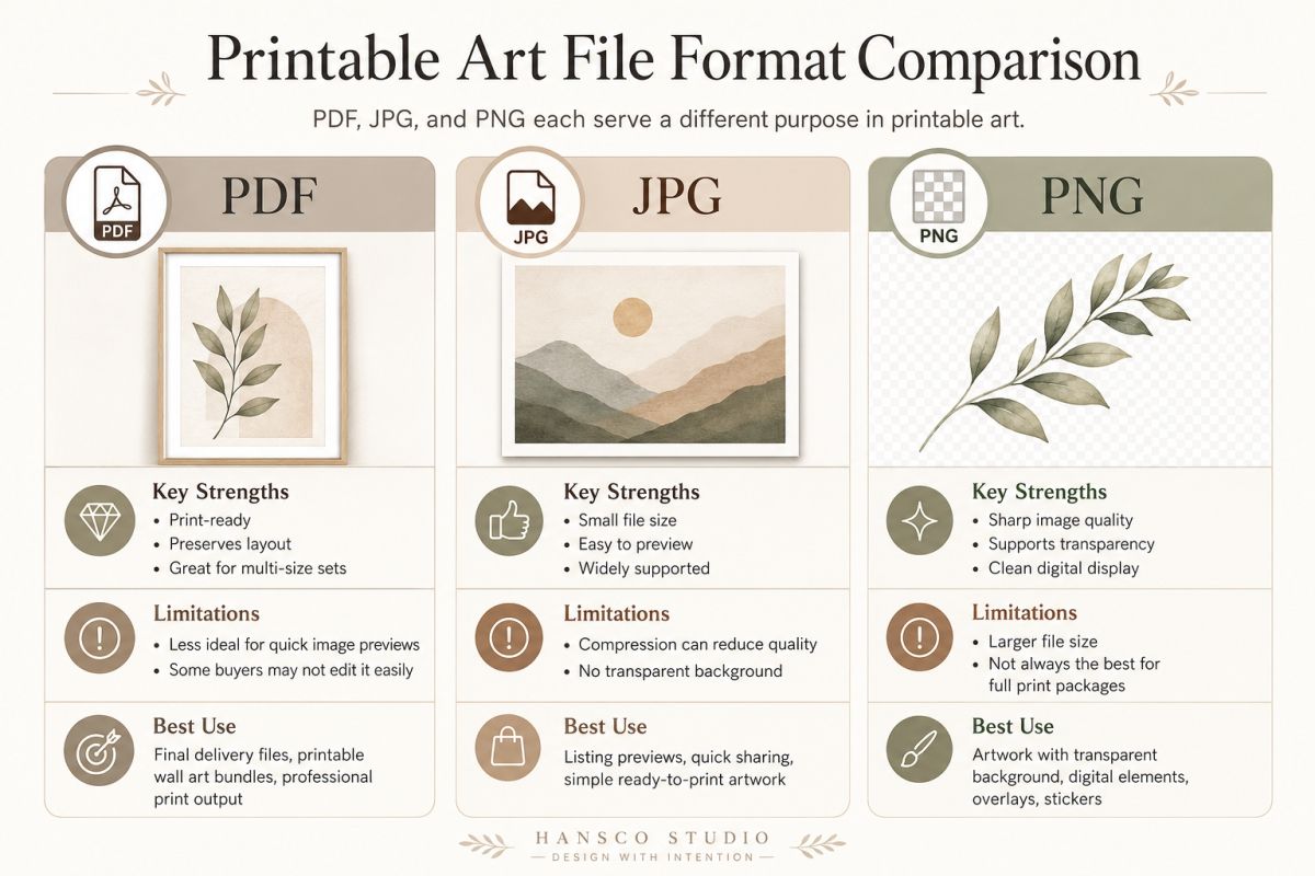 Printable Art File Formats Pdf Jpg Png And What Buyers Need Printable Art File Format Comparison