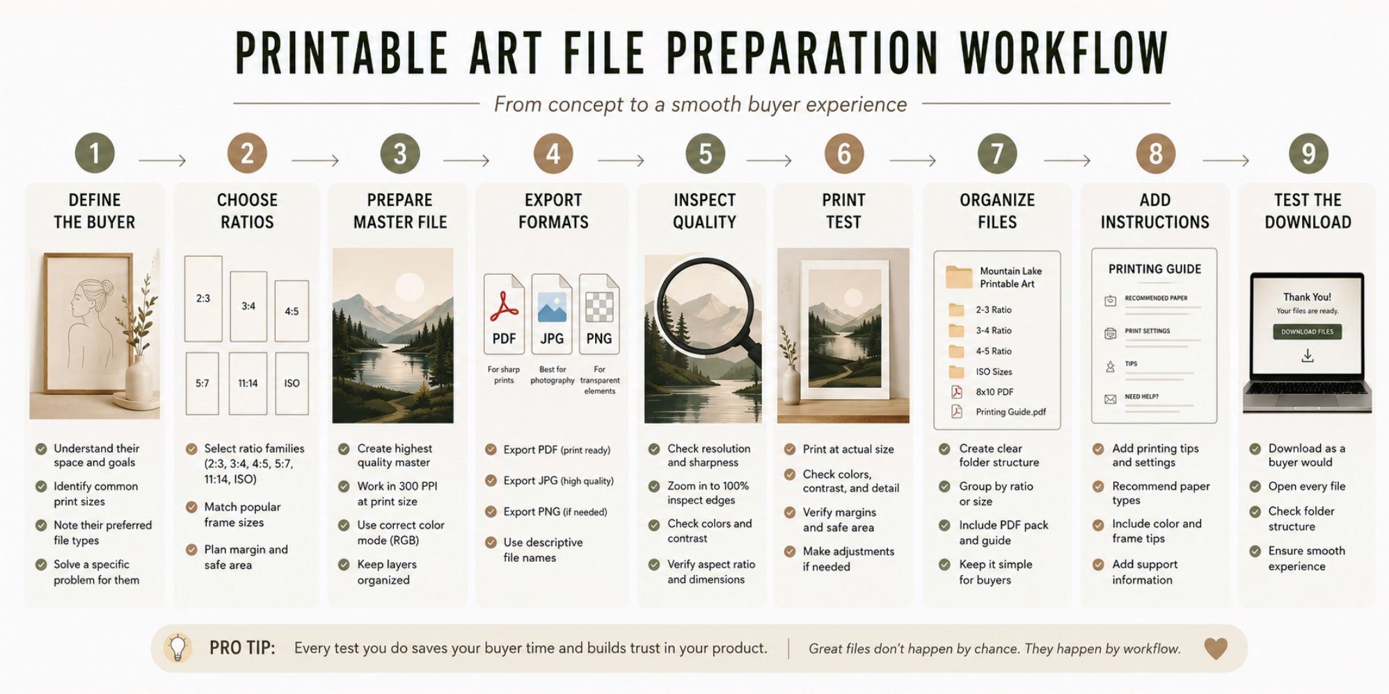 Printable Art File Formats Pdf Jpg Png And What Buyers Need Printable Art Preparation Workflow Guide