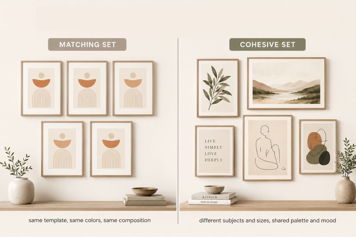 Printable Gallery Wall Ideas Wall Art Styling Comparison Guide1a