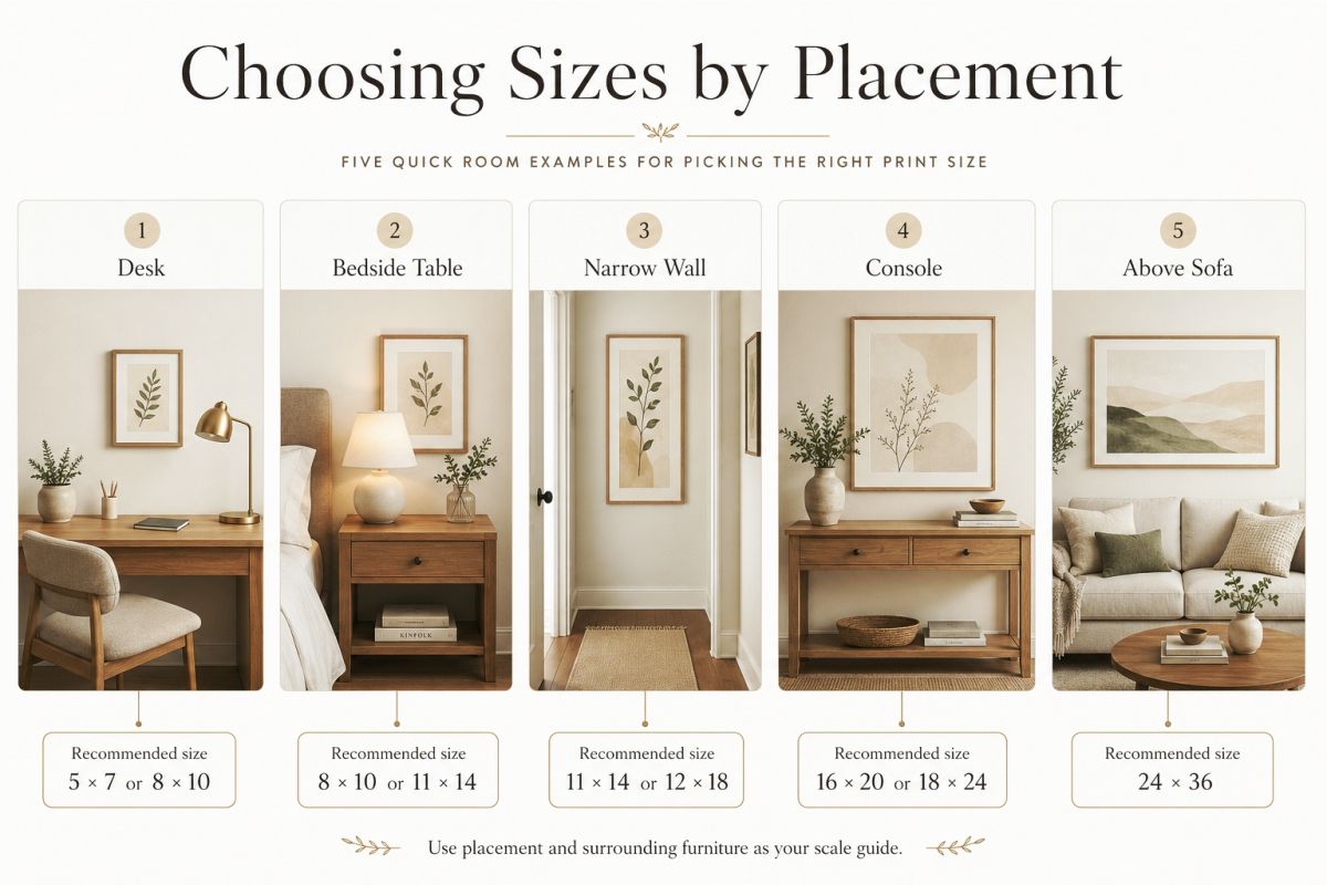 Printable Wall Art Size Guide 5x7 8x10 A4 And Large Prints Choosing The Right Print Size Guide 1