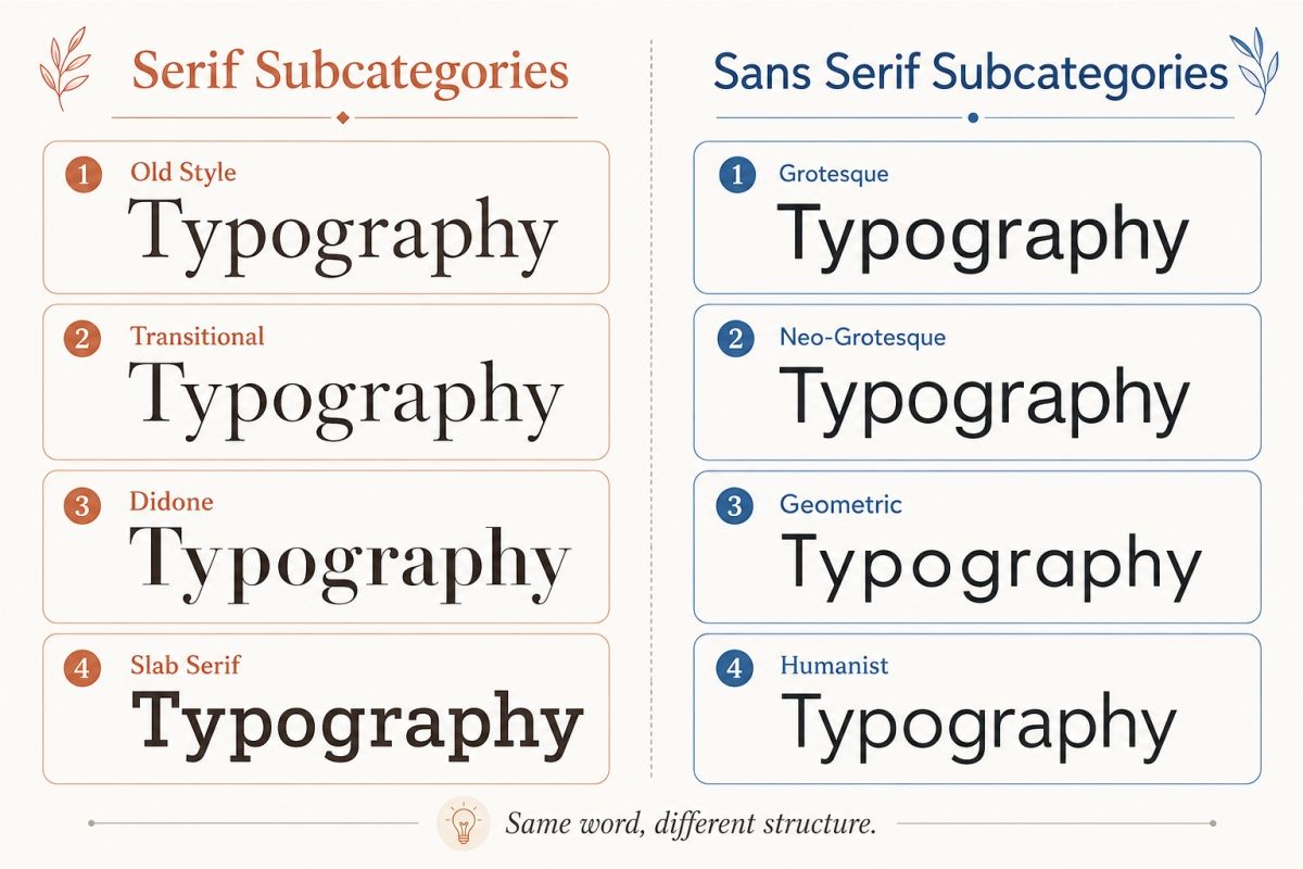 Serif Vs Sans Serif Typography Guide The Real Difference Between Serif And Sans Serif Fonts