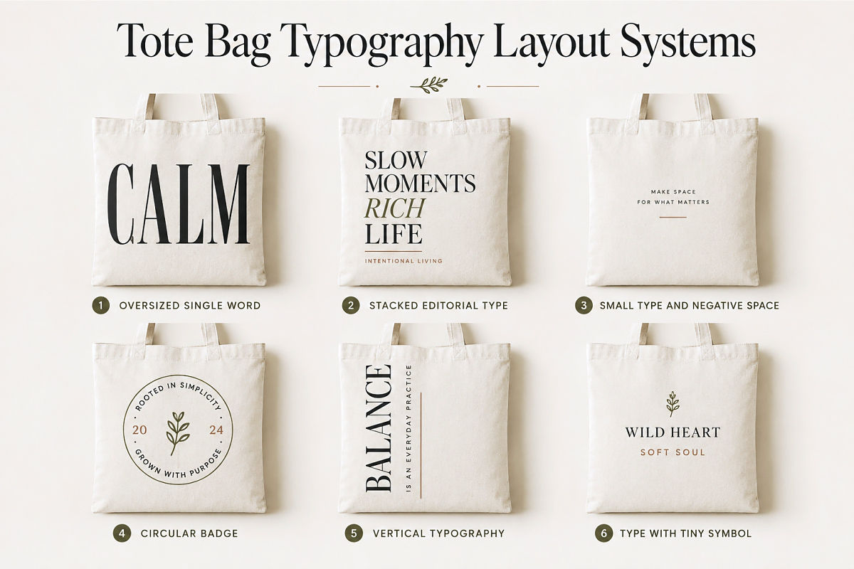 Tote Bag Design Ideas For Typography Quotes And Minimal Graphics Preview3  Tote Bag Typography Layout Systems