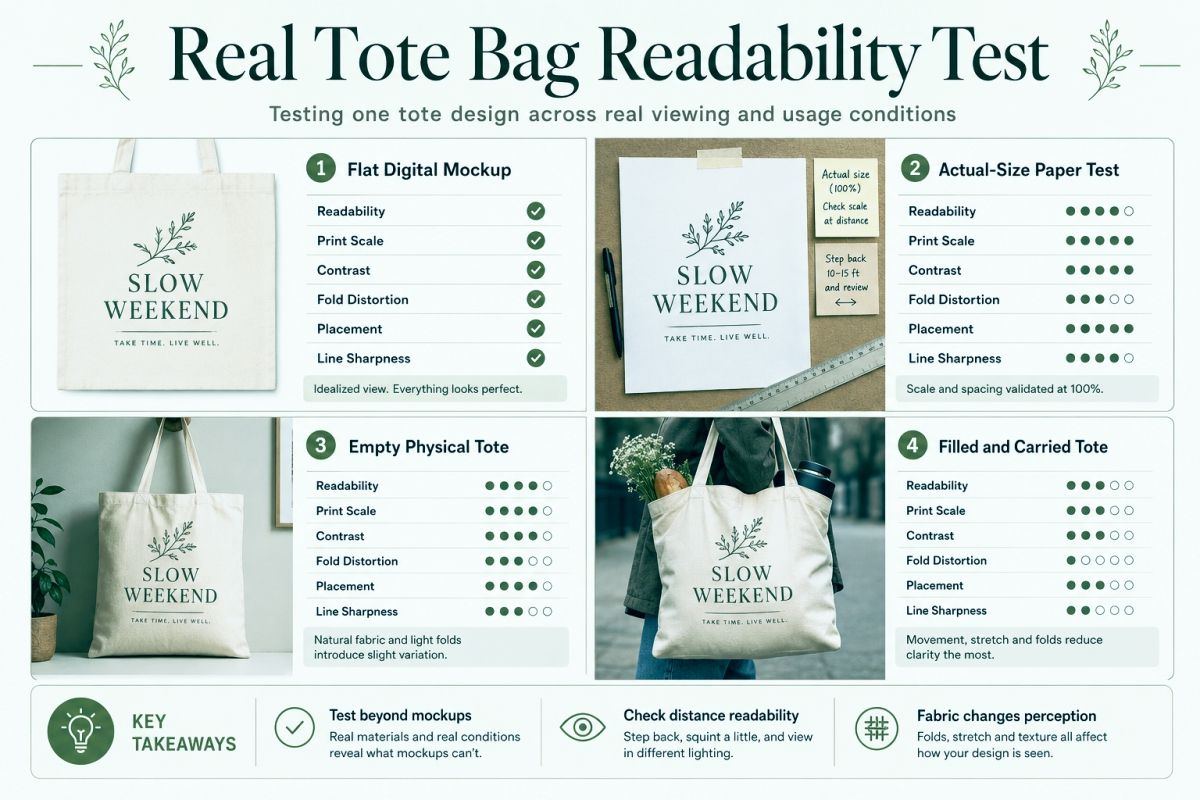 Tote Bag Design Ideas For Typography Quotes And Minimal Graphics Preview8  Real Tote Bag Readability Test