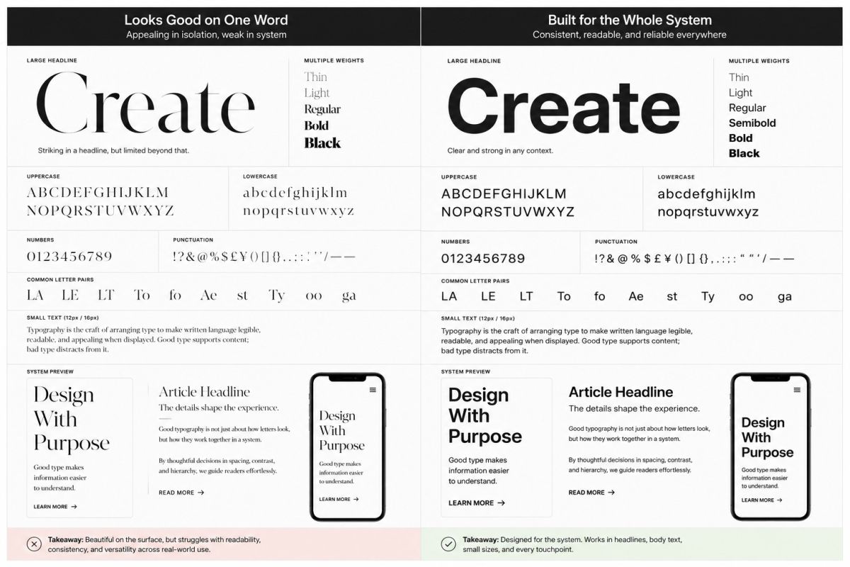 Typography Mistakes That Make Good Designs Look Unfinished Typography Comparison Serif Vs Sans Serif