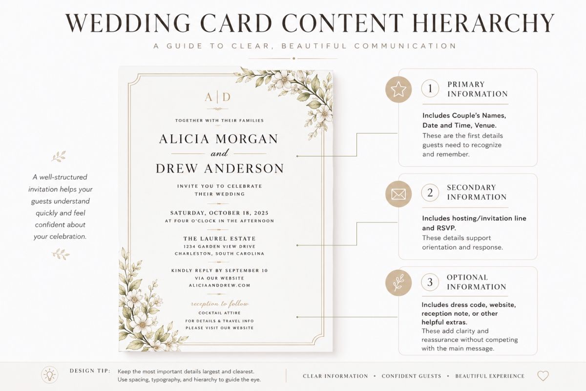 Wedding Card Template Ideas For Beautiful Printable Invitations Preview3 Wedding Card Content Hierarchy 1