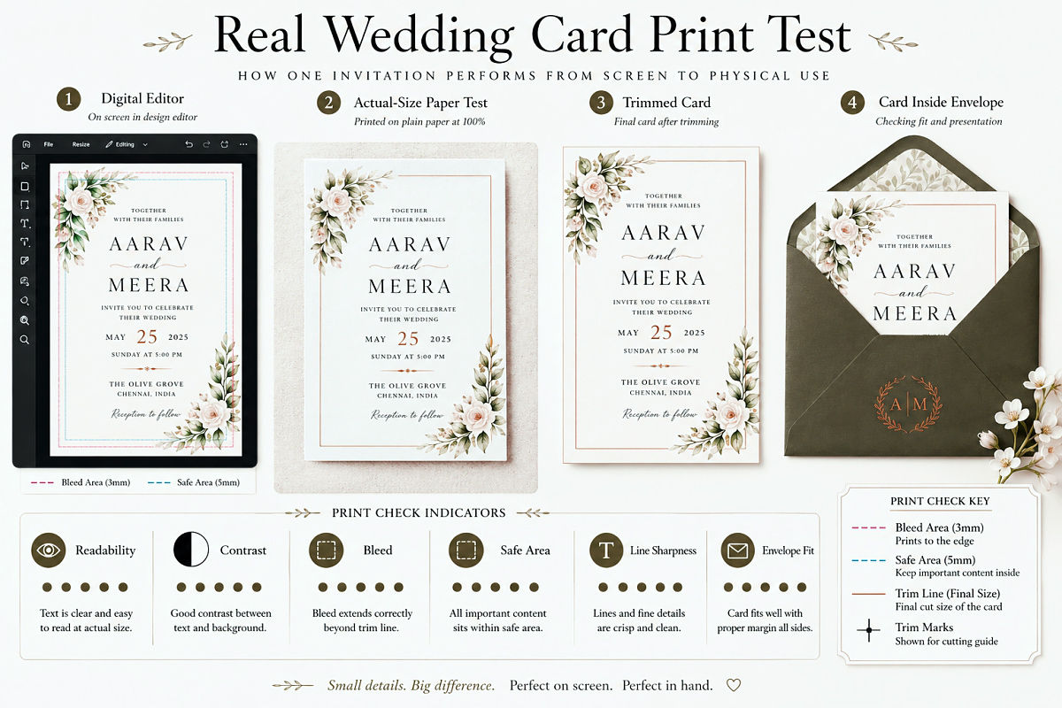 Wedding Card Template Ideas For Beautiful Printable Invitations Preview8 Real Wedding Card Print Test