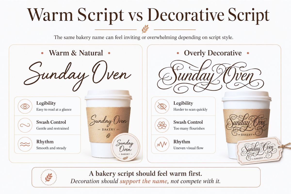 Warm Script vs Decorative Script