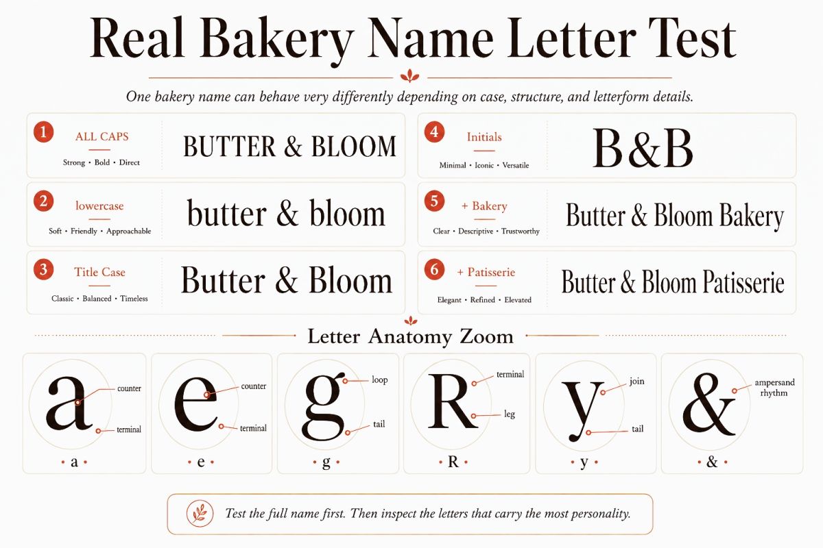 Real Bakery Name Letter Test