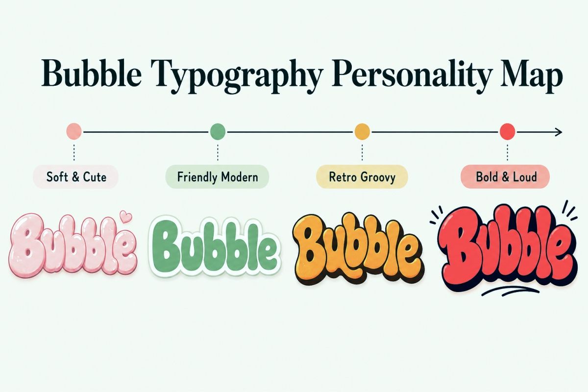 Bubble Typography Personality Map