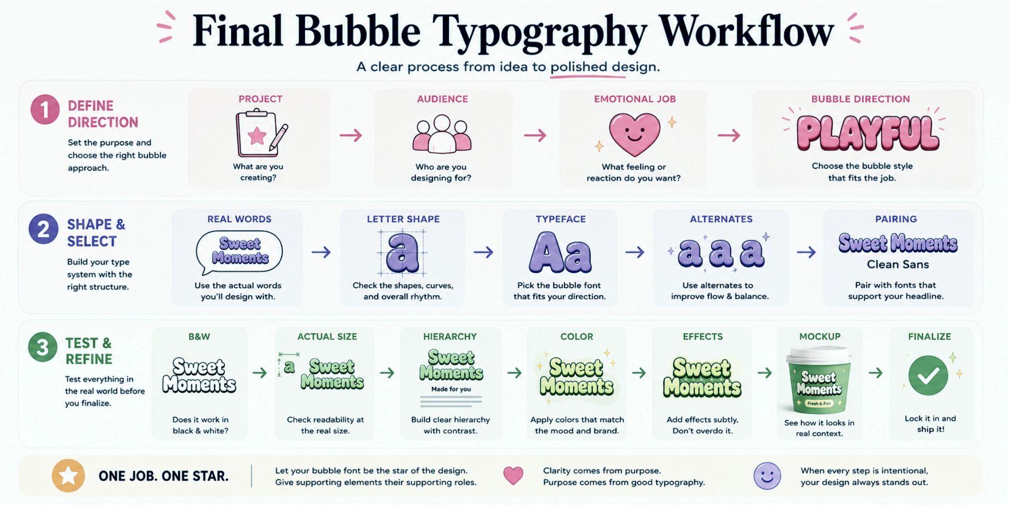 Final Bubble Typography Workflow