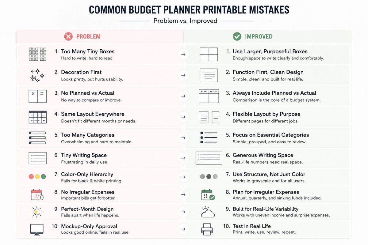 Common Budget Planner Printable Mistakes.