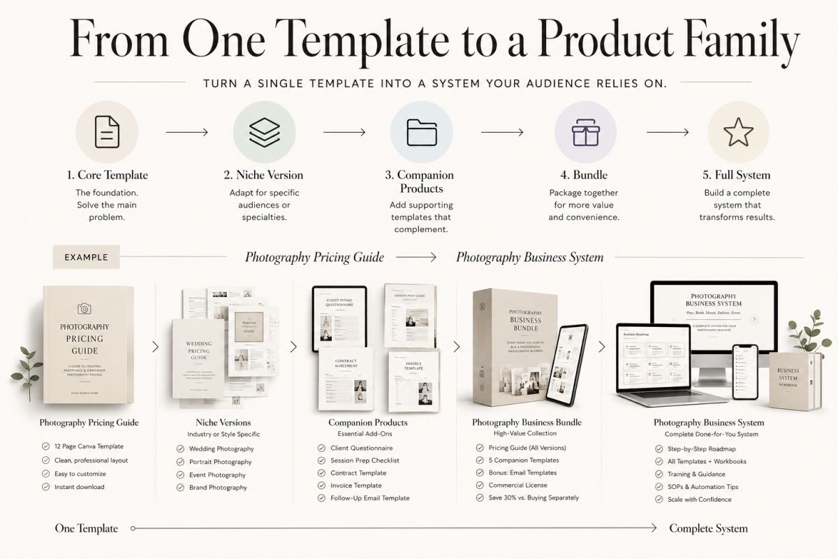 From One Template to a Product Family