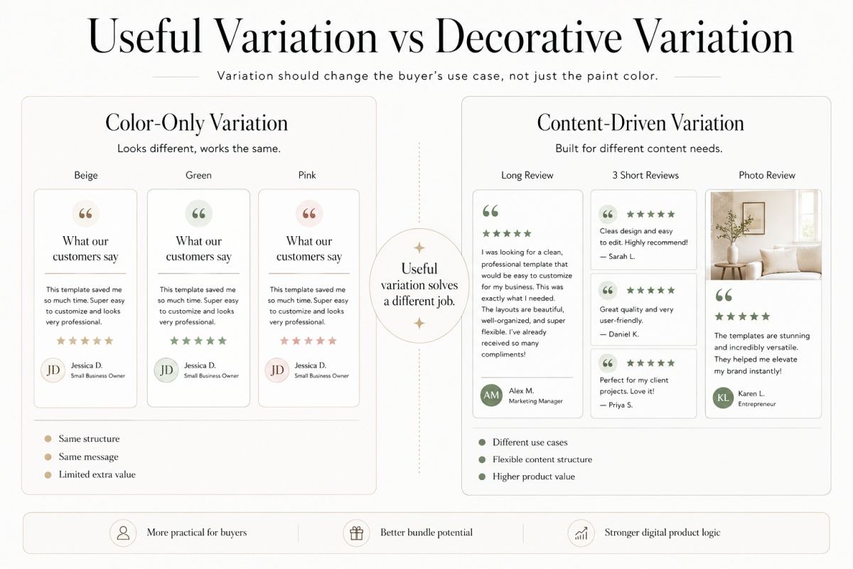 Useful Variation vs Decorative Variation